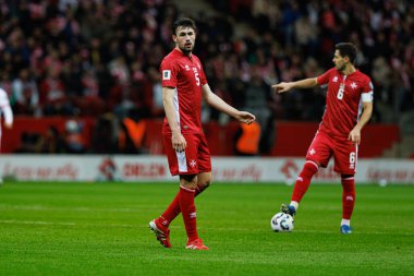 James Carragher 2026 Dünya Kupası eleme maçında PGE Narodowy 'de Polonya ve Malta milli takımları arasında görüldü (Maciej Rogowski)