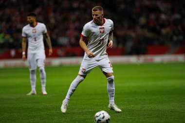 Mateusz Bogusz, 2026 Dünya Kupası eleme maçında Polonya ve Malta milli takımları arasında PGE Narodowy 'de görüldü (Maciej Rogowski)