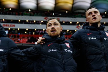 Matty Cash ve Marcin Bulka, 2026 Dünya Kupası eleme maçında PGE Narodowy 'da Polonya ve Malta milli takımları arasında görüldü (Maciej Rogowski)