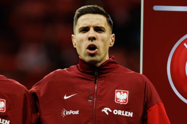 Jan Bednarek 2026 Dünya Kupası eleme maçında PGE Narodowy 'de Polonya ve Malta milli takımları arasında görüldü (Maciej Rogowski)