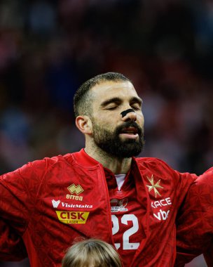 Zach Muscat 2026 Dünya Kupası eleme maçında PGE Narodowy 'de Polonya ve Malta milli takımları arasında görüldü (Maciej Rogowski)