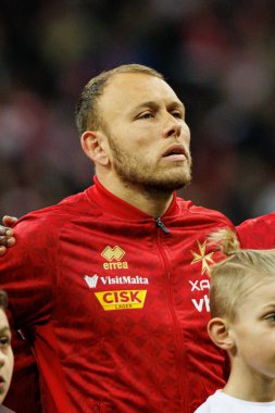 Ryan Camenzuli, 2026 Dünya Kupası eleme maçında PGE Narodowy 'da Polonya ve Malta milli takımları arasında görüldü (Maciej Rogowski)