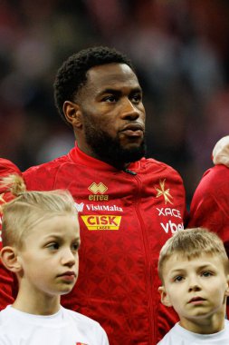 Joseph Mbong 2026 Dünya Kupası eleme maçında PGE Narodowy 'de Polonya ve Malta milli takımları arasında görüldü (Maciej Rogowski)