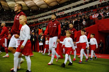 Karol Swiderski ve Jakub Moder, 2026 Dünya Kupası eleme maçında Polonya ve Malta milli takımları arasında PGE Narodowy 'da görüldü (Maciej Rogowski)