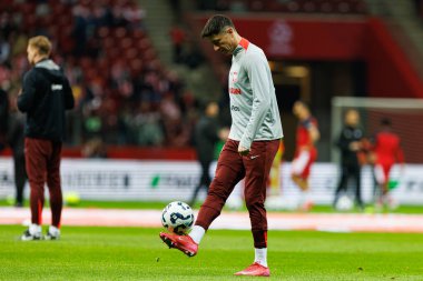 Robert Lewandowski, 2026 Dünya Kupası eleme maçında PGE Narodowy 'de Polonya ve Malta milli takımları arasında görüldü (Maciej Rogowski)