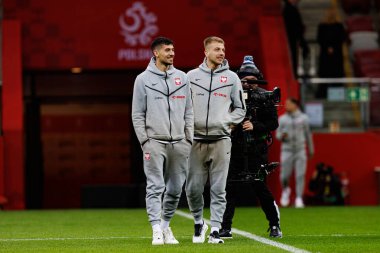 Jakub Moder ve Mateusz Skrzypczak, PGE Narodowy 'de Polonya ve Malta milli takımları arasında oynanan 2026 Dünya Kupası eleme maçında görüldü (Maciej Rogowski)