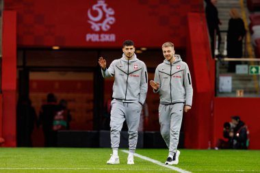 Jakub Moder ve Mateusz Skrzypczak, PGE Narodowy 'de Polonya ve Malta milli takımları arasında oynanan 2026 Dünya Kupası eleme maçında görüldü (Maciej Rogowski)