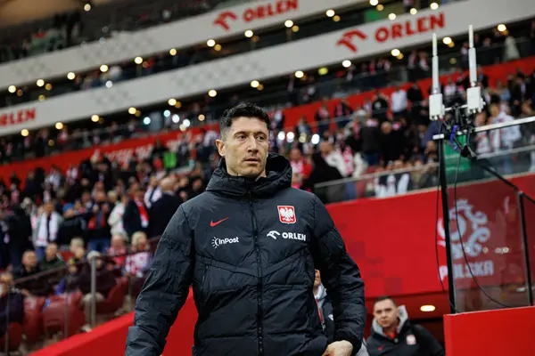 Robert Lewandowski, 2026 Dünya Kupası eleme maçında PGE Narodowy 'de Polonya ve Malta milli takımları arasında görüldü (Maciej Rogowski)