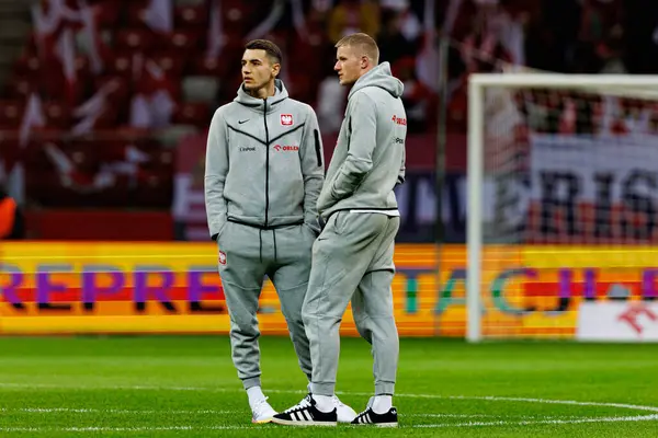 Jakub Kiwior ve Bartosz Mrozek, 2026 Dünya Kupası 'nda Polonya ve Malta milli takımları arasında PGE Narodowy (Maciej Rogowski)