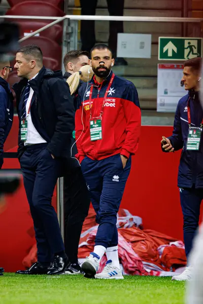 Zach Muscat 2026 Dünya Kupası eleme maçında PGE Narodowy 'de Polonya ve Malta milli takımları arasında görüldü (Maciej Rogowski)