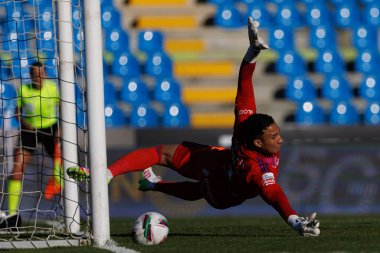 Patrick Sequeira, Liga Portekiz maçı sırasında Estadio Belediyesi Rio Maior 'da Casa Pia ve Rio Ave FC takımları arasında görüldü (Maciej Rogowski)