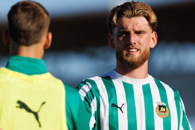 Ole Pohlmann, Liga Portekiz maçı sırasında Estadio Belediyesi Rio Maior 'da Casa Pia ve Rio Ave FC takımları arasında görüldü (Maciej Rogowski)