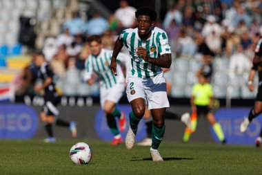 Jonathan Panzo, Liga Portekiz maçı sırasında Estadio Belediyesi Rio Maior 'da Casa Pia ve Rio Ave FC takımları arasında görüldü (Maciej Rogowski)