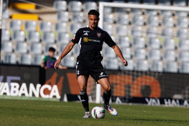 Ruben Kluivert, Liga Portekiz maçı sırasında Estadio Belediyesi Rio Maior 'da Casa Pia ve Rio Ave FC takımları arasında görüldü (Maciej Rogowski)