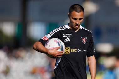 Leonardo Lelo, Liga Portekiz maçı sırasında Estadio Belediyesi Rio Maior 'da Casa Pia ve Rio Ave FC takımları arasında görüldü (Maciej Rogowski)