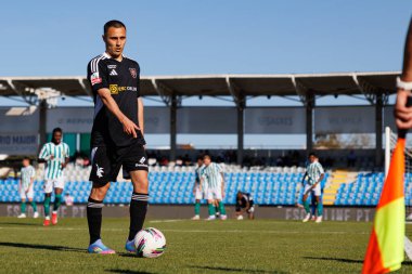 Leandro Lelo, Liga Portekiz maçı sırasında Estadio Belediyesi Rio Maior 'da Casa Pia ve Rio Ave FC takımları arasında görüldü (Maciej Rogowski)