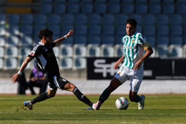 Miguel Sousa ve Joao Novais, Liga Portekiz maçı sırasında Estadio Belediyesi Rio Maior 'da Casa Pia ve Rio Ave FC takımları arasında görüldü (Maciej Rogowski)