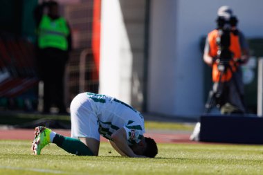 Tiago Morais, Liga Portekiz maçında Casa Pia ve Rio Ave FC takımları arasında Estadio Municipal Rio Maior 'da gol üstüne gol atarken görüldü (Maciej Rogowski)