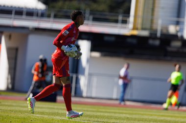 Patrick Sequeira, Liga Portekiz maçı sırasında Estadio Belediyesi Rio Maior 'da Casa Pia ve Rio Ave FC takımları arasında görüldü (Maciej Rogowski)