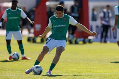 Marios Vrousai, Liga Portekiz maçı sırasında Estadio Belediyesi Rio Maior 'da Casa Pia ve Rio Ave FC takımları arasında görüldü (Maciej Rogowski)