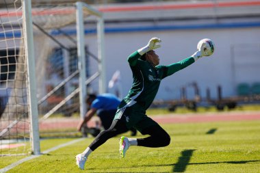 Patrick Sequeira, Liga Portekiz maçı sırasında Estadio Belediyesi Rio Maior 'da Casa Pia ve Rio Ave FC takımları arasında görüldü (Maciej Rogowski)