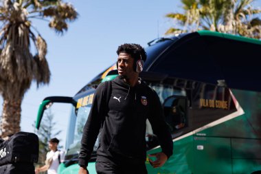 Jonathan Panzo, Liga Portekiz maçı sırasında Estadio Belediyesi Rio Maior 'da Casa Pia ve Rio Ave FC takımları arasında görüldü (Maciej Rogowski)