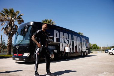 Ricardo Batista, Liga Portekiz maçı sırasında Estadio Belediyesi Rio Maior 'da Casa Pia ve Rio Ave FC takımları arasında görüldü (Maciej Rogowski)