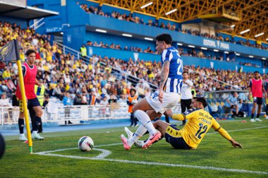 Nehuen Perez ve Joao Carvalho, Liga Portekiz maçı sırasında Estoril Praia ve FC Porto takımları arasında Estadio Antonio Coimbra da Mota (Maciej Rogowski)