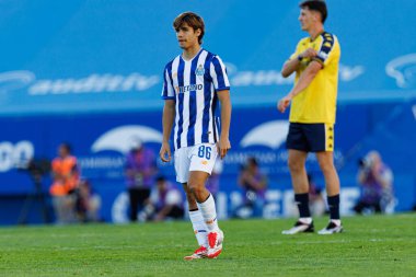 Rodrigo Mora, Liga Portekiz maçı sırasında Estoril Praia ve FC Porto takımları arasında Estadio Antonio Coimbra da Mota 'da görüldü (Maciej Rogowski)