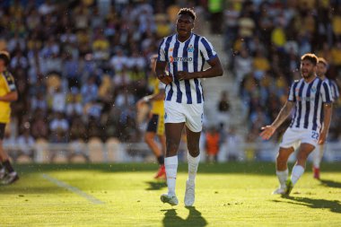 Samuel Aghehowa, Liga Portekiz maçı sırasında Estoril Praia ve FC Porto takımları arasında Estadio Antonio Coimbra da Mota 'da (Maciej Rogowski)
