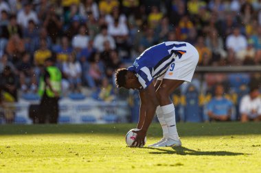 Samuel Aghehowa, Liga Portekiz maçı sırasında Estoril Praia ve FC Porto takımları arasında Estadio Antonio Coimbra da Mota 'da (Maciej Rogowski)