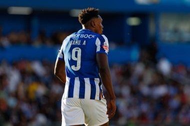  Samuel Aghehowa, Liga Portekiz maçı sırasında Estoril Praia ve FC Porto takımları arasında Estadio Antonio Coimbra da Mota 'da (Maciej Rogowski)