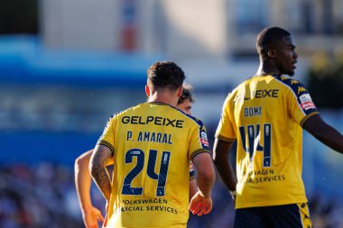 Pedro Amaral, Liga Portekiz maçı sırasında Estoril Praia ve FC Porto takımları arasında Estadio Antonio Coimbra da Mota 'da görüldü (Maciej Rogowski)