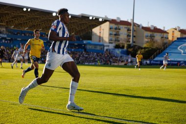 Samuel Aghehowa, Liga Portekiz maçı sırasında Estoril Praia ve FC Porto takımları arasında Estadio Antonio Coimbra da Mota 'da (Maciej Rogowski)