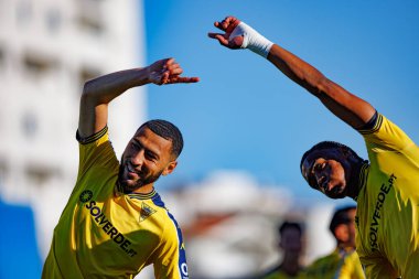 Yanis Begraoui ve Wagner Pina, Liga Portekiz maçında GD Estoril Praia ve FC Porto takımları arasında Estadio Antonio Coimbra da Mota (Maciej Rogowski)