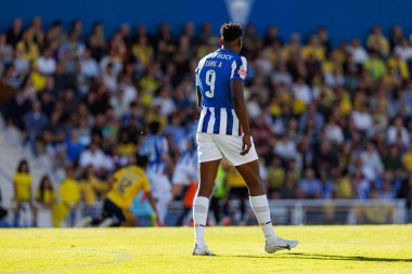 Samuel Aghehowa, Liga Portekiz maçı sırasında Estoril Praia ve FC Porto takımları arasında Estadio Antonio Coimbra da Mota 'da (Maciej Rogowski)