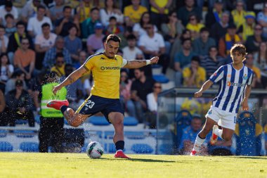 Pedro Alvaro, Liga Portekiz maçı sırasında Estoril Praia ve FC Porto takımları arasında Estadio Antonio Coimbra da Mota 'da görüldü (Maciej Rogowski)
