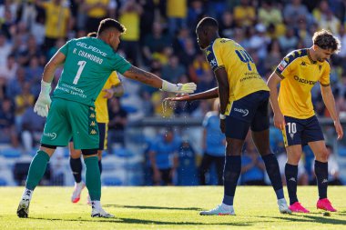 Kevin Chamorro ve Kevin Boma Liga Portekiz maçı sırasında Estoril Praia ve FC Porto takımları arasında Estadio Antonio Coimbra da Mota (Maciej Rogowski)