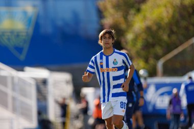 Rodrigo Mora, Liga Portekiz maçı sırasında Estoril Praia ve FC Porto takımları arasında Estadio Antonio Coimbra da Mota 'da görüldü (Maciej Rogowski)