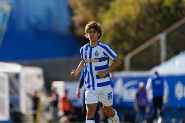 Rodrigo Mora, Liga Portekiz maçı sırasında Estoril Praia ve FC Porto takımları arasında Estadio Antonio Coimbra da Mota 'da görüldü (Maciej Rogowski)