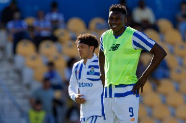 Samuel Aghehowa, Liga Portekiz maçı sırasında Estoril Praia ve FC Porto takımları arasında Estadio Antonio Coimbra da Mota 'da (Maciej Rogowski)