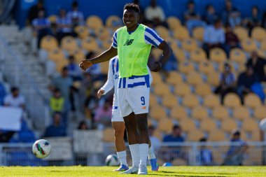 Samuel Aghehowa, Liga Portekiz maçı sırasında Estoril Praia ve FC Porto takımları arasında Estadio Antonio Coimbra da Mota 'da (Maciej Rogowski)