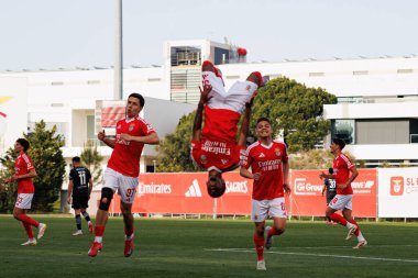 Jose Melro, Luan Farias ve Diogo Prioste, SL Benfica B ve Academico de Viseu FC takımları arasında oynanan Liga Portekiz 2 maçında gol üstüne gol atarken görüldü.