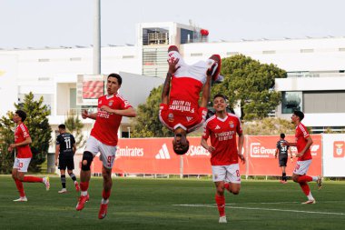 Jose Melro, Luan Farias ve Diogo Prioste, SL Benfica B ve Academico de Viseu FC takımları arasında oynanan Liga Portekiz 2 maçında gol üstüne gol atarken görüldü.