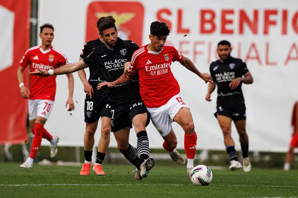 Luis Silva ve Joao Veloso Liga Portekiz 2 maçında SL Benfica B ve Academico de Viseu FC takımları arasında görüldü.