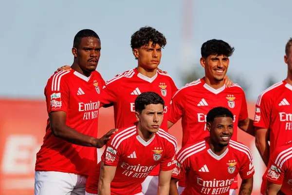 Benfica B oyuncuları Liga Portekiz 2 maçında SL Benfica B ve Academico de Viseu FC takımları arasında görüldü.