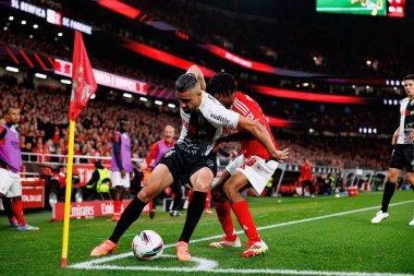 Marco Matias ve Leandro Barreiro Liga Portekiz maçı sırasında SL Benfica ve SC Farense (Maciej Rogowski)