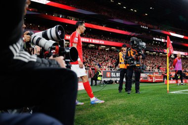 SL Benfica ve SC Farense (Maciej Rogowski) takımları arasında Liga Portekiz maçında görülen Angel Di Maria)