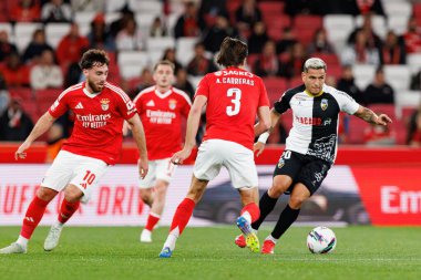 Alvaro Carreras ve Rony Lopes Liga Portekiz maçı sırasında SL Benfica ve SC Farense (Maciej Rogowski)