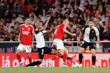 Angelo Neto ve Fredrik Aursnes Liga Portekiz maçı sırasında SL Benfica ve SC Farense (Maciej Rogowski)